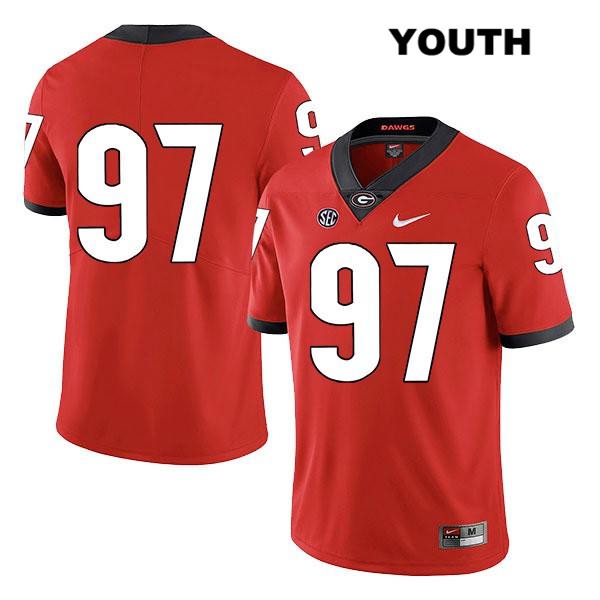 Georgia Bulldogs Youth Tyler Malakius #97 NCAA No Name Legend Authentic Red Nike Stitched College Football Jersey YXL3856YR